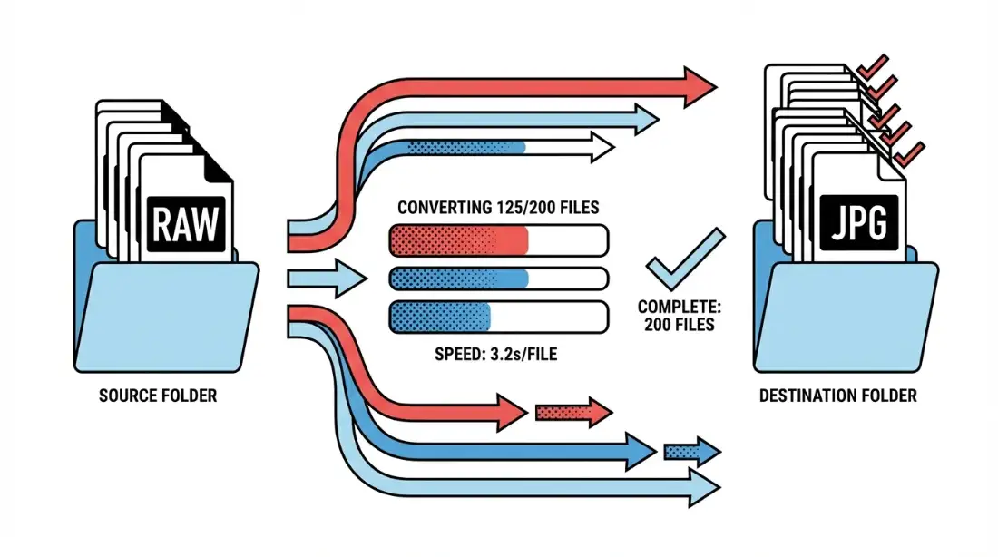 RAW转JPG完整教程：3种方法快速转换相机原始文件(2025)