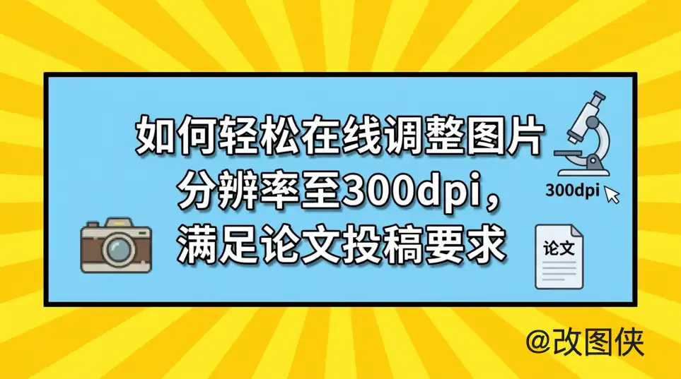 如何轻松在线调整图片分辨率至300dpi，满足论文投稿要求？分享六个简单且专业的DPI修改方法